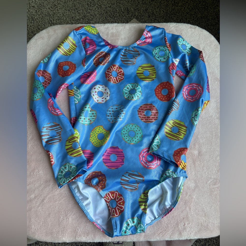 Colorful Donut Patterned Swimsuit/ Gymnastics wear